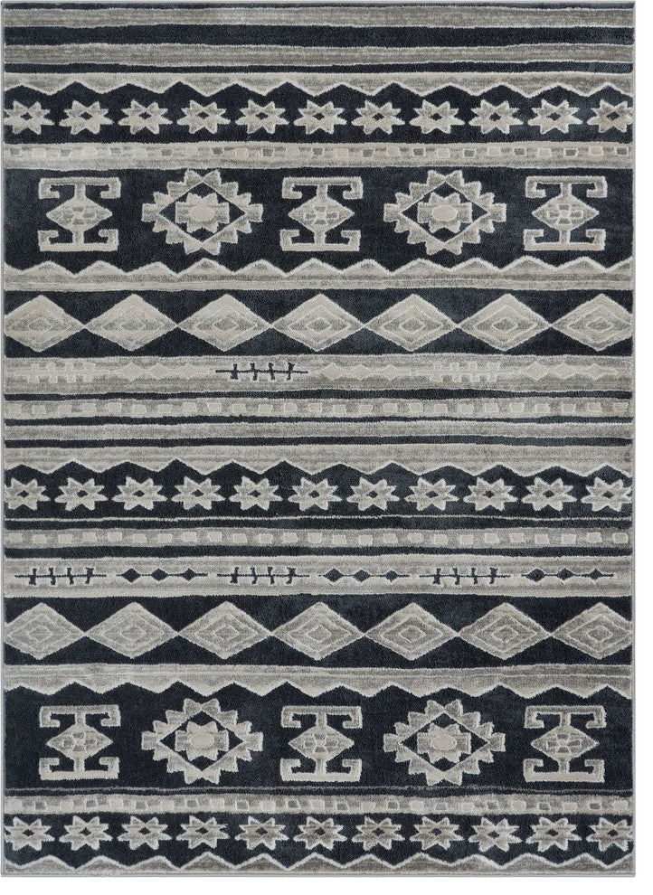 Well Woven Pearl Kanab Dark Gray Modern Moroccan Tribal Soft Area Rug