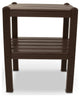 Polywood Two Shelf Side Table, Mahogany