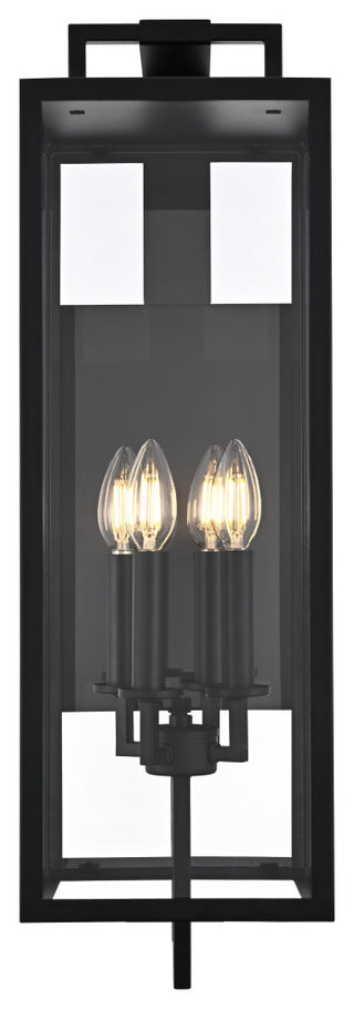 Home Living 8" Outdoor Wall Sconce, Black