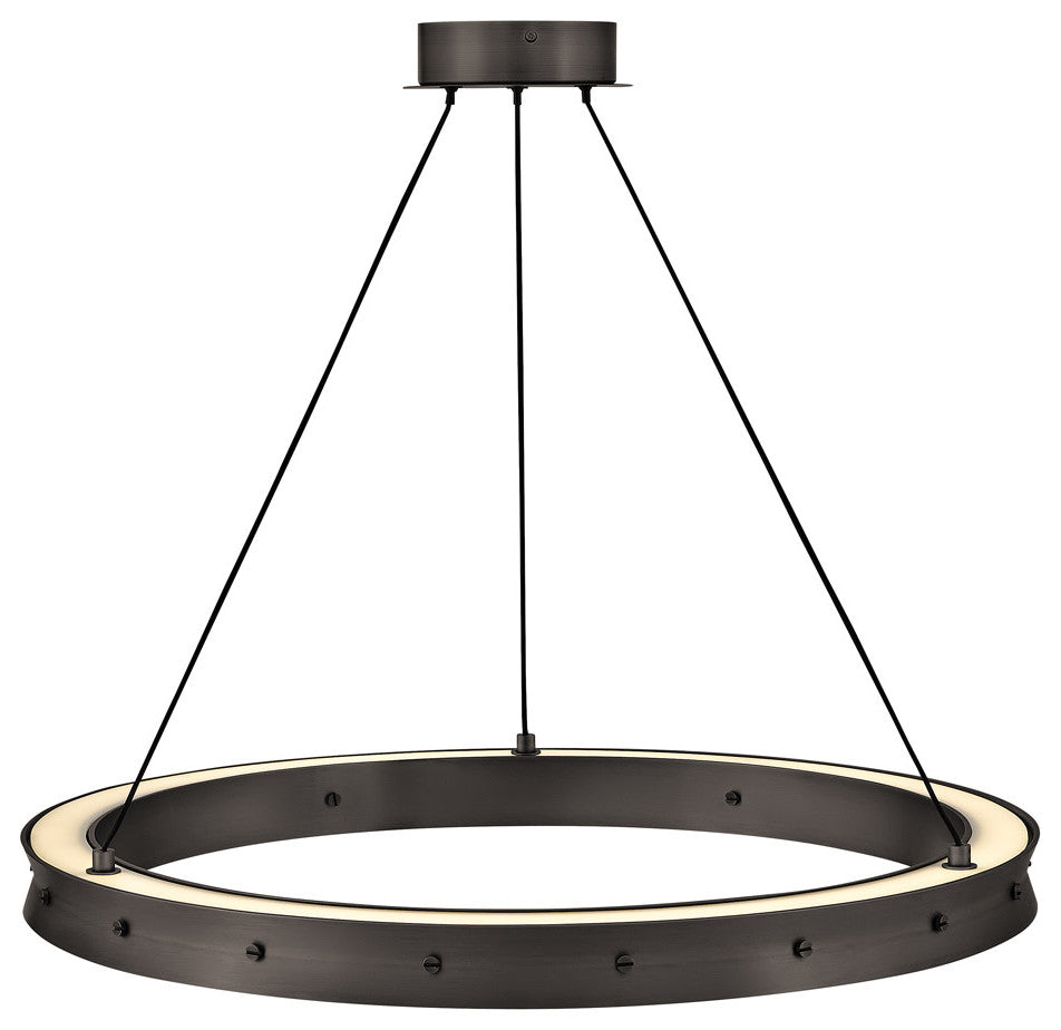 Fredrick Ramond FR41475 Althea 26"W LED Ring Chandelier - Lacquered Brass