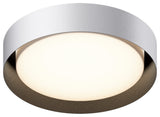 ET2 E51012 Echo 16"W LED Flush Mount Drum Ceiling Fixture - White / Black