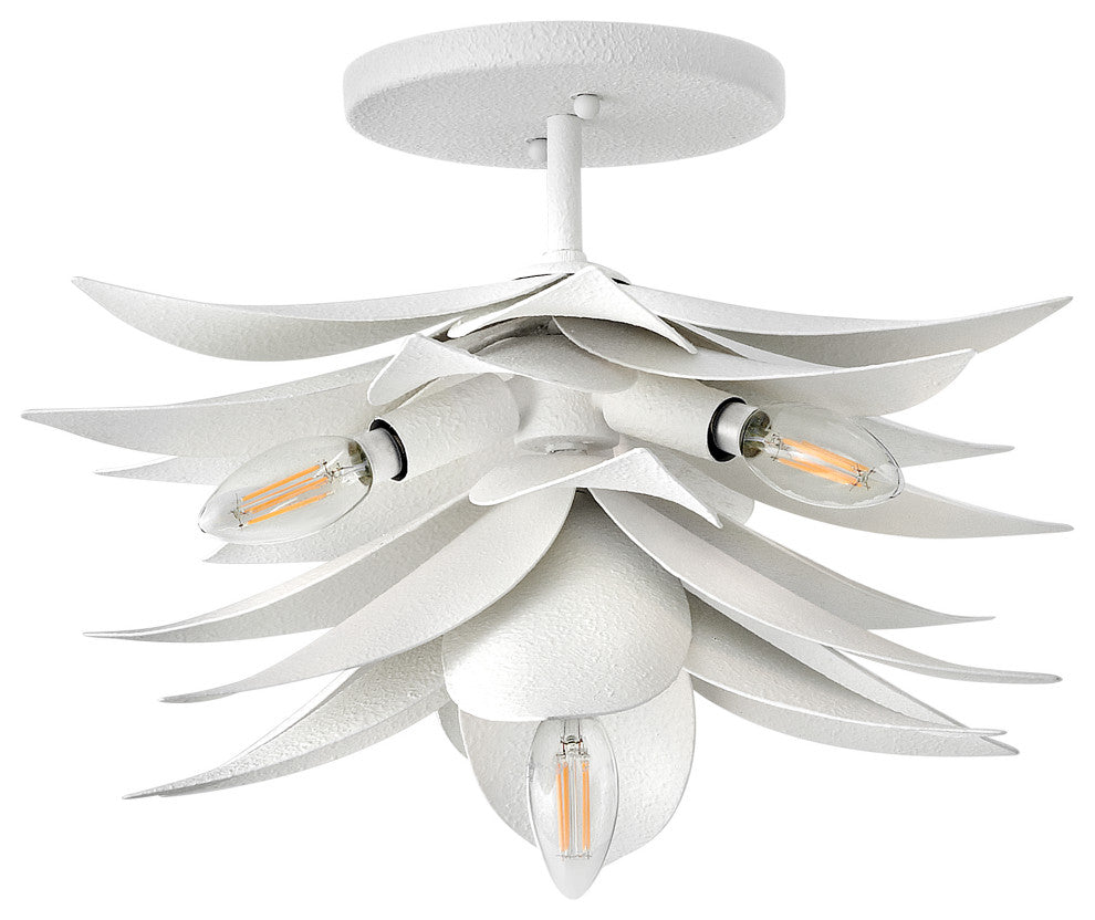 Fredrick Ramond Agave Large Convertible Pendant, Textured Plaster