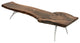 Walnut Slab Coffee Table with Cast Aluminium Legs 89"x30"x19"