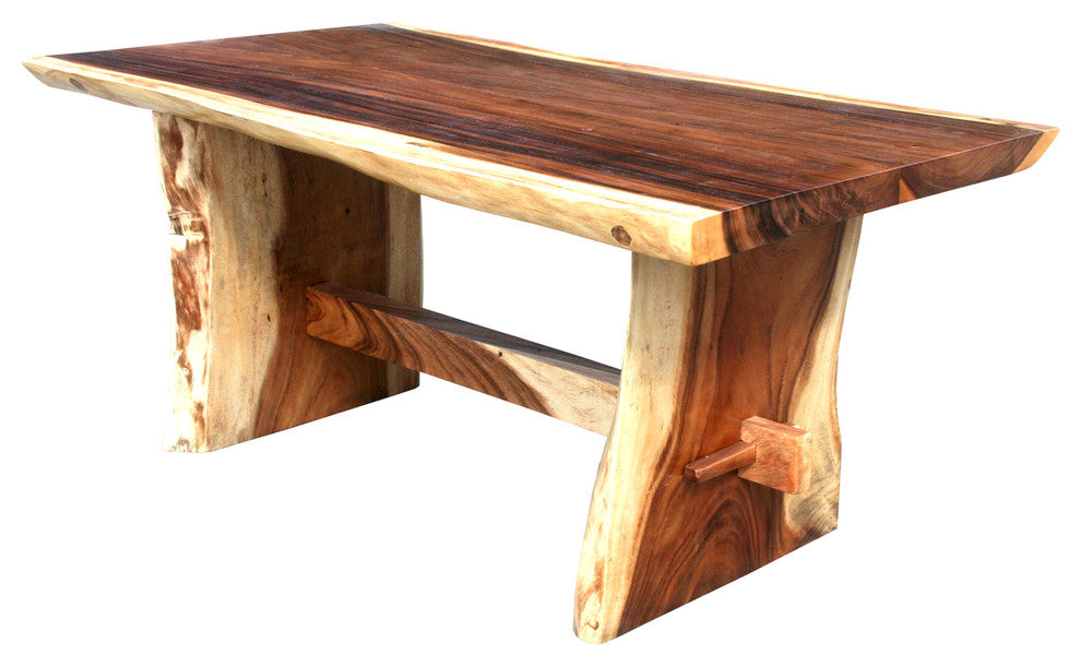Suar Live Edge Unique Slab Dining Table, 71" Long