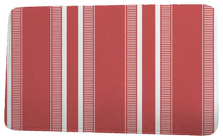 Upscale Getaway Dashing Stripe Stripe Print Bath Mat, Orange/Coral, 17"x24"