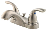 Pfirst Series 2-Handle 4" Centerset Bathroom Faucet, Brushed Nickel