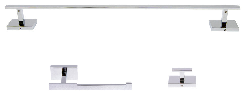 Genoa 3-Piece Bathroom Accessory Set in Polished Chrome