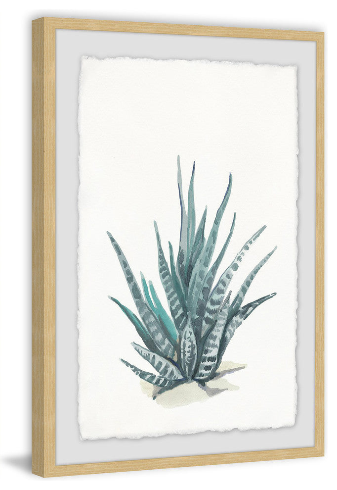 "Tall Succulent" Framed Painting Print, 20"x30"