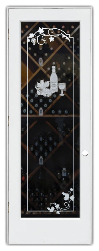 Wine Door - Wine Tasting - Primed - 30" x 96" - Knob on Right - Pull Open