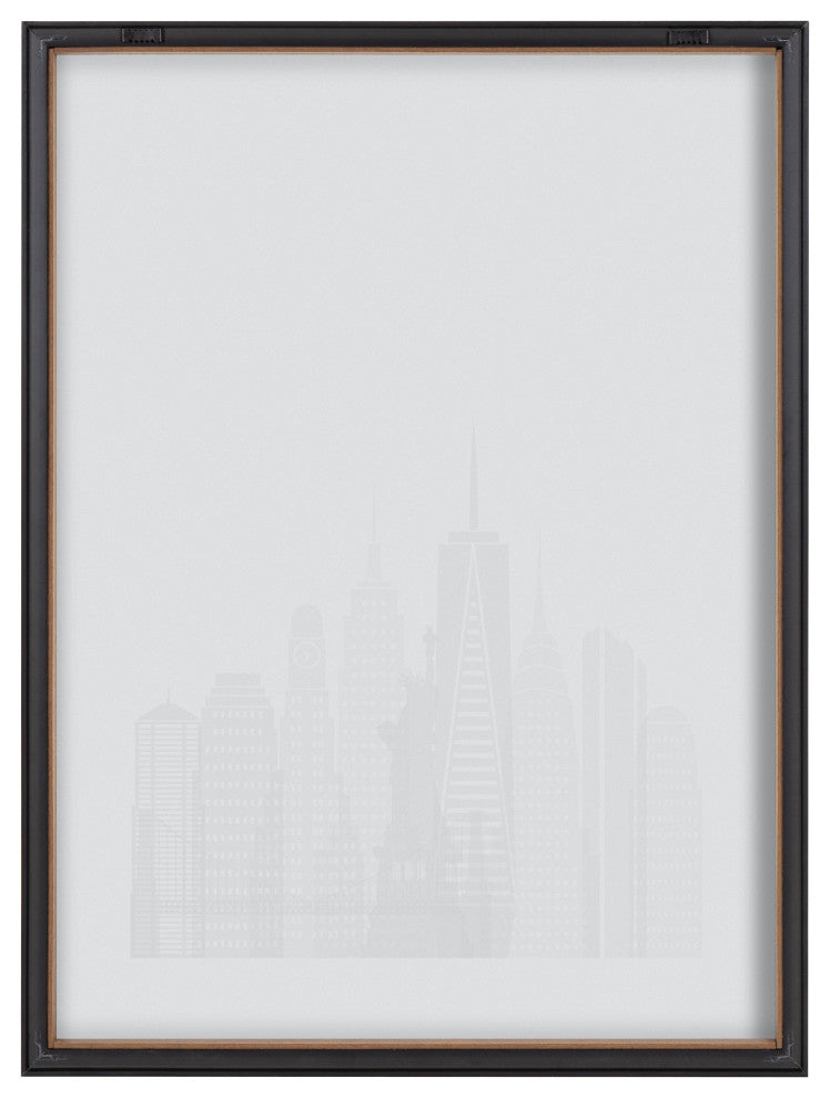 Blake New York Cityscape Framed Printed Glass by Jake Goossen, Gray 18x24