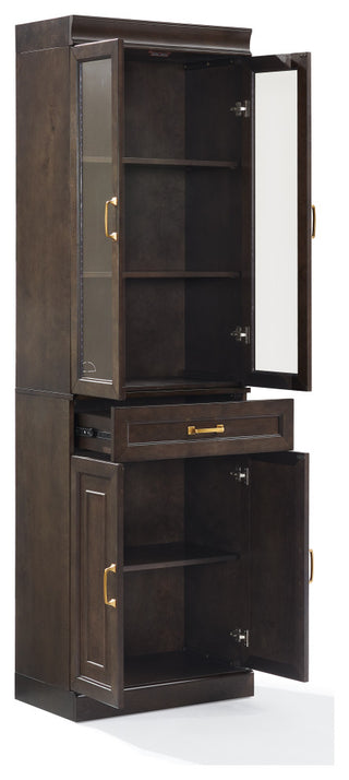 Stanton 2Pc Glass Door Kitchen Storage Pantry Cabinet Set, 2 Pantries