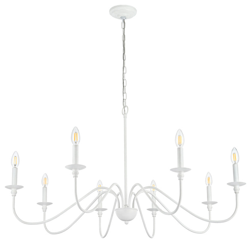 Living District Rohan 42" Chandelier in White