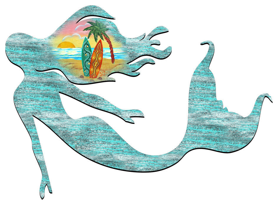 Mermaid Scenic Ornament, Set of 3