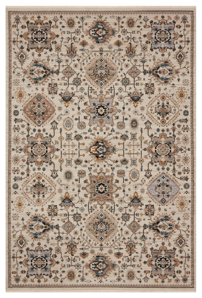 Leigh LEI-02 Ivory/Taupe 18" x 18" Sample Swatch