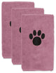 Rose Embroidered Paw Small Pet Towel (Set of 3)