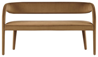 Pinnacle Performance Velvet Accent Bench, Brown