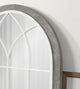Nola Framed Windowpane Arch Mirror, Gray 22x28