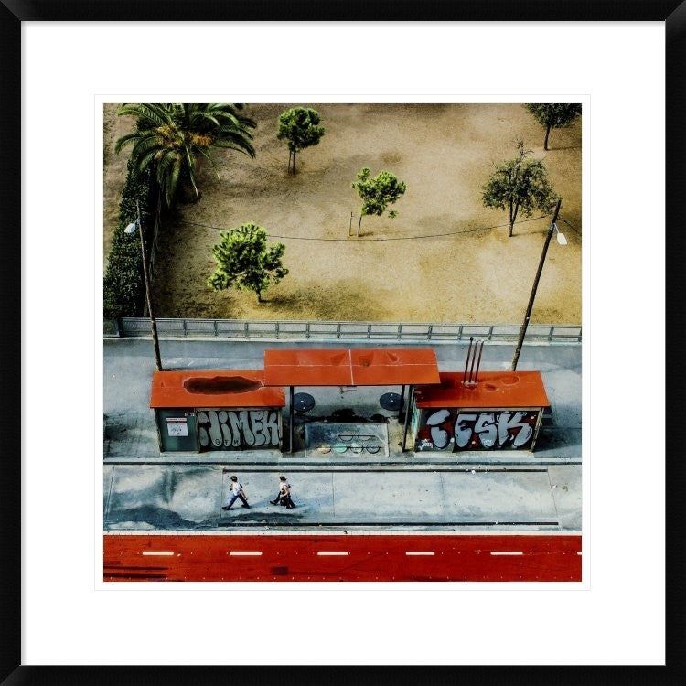 "Paint It Red" Framed Digital Print by Ambra, 26"x26"
