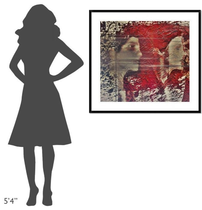 "Shadows (splitting)" Framed Digital Print by Dalibor Davidovic, 38x35"