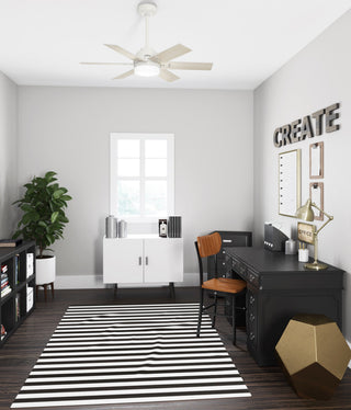 Hunter 44" Pacer Fresh White Ceiling Fan With LED Light and Remote