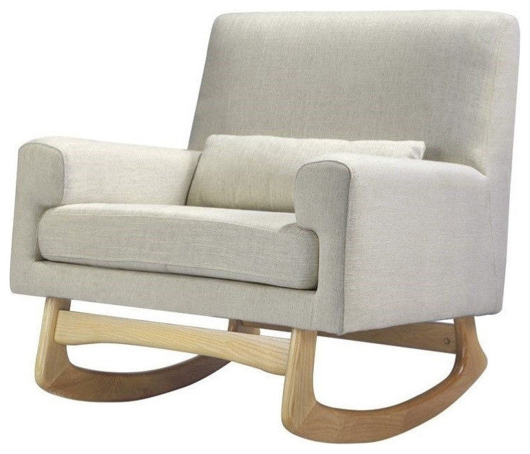Nursery Works Sleepytime Rocker, Oatmeal Weave Fabric With Light Legs