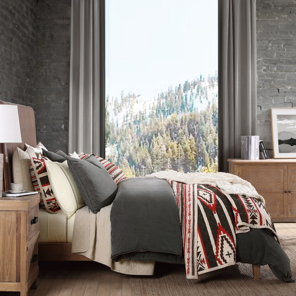 Cortez Reversible Quilt Set, Tan, 3-Piece, Full/Queen