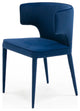 Modrest Lucero Modern Blue Velvet Dining Armchair