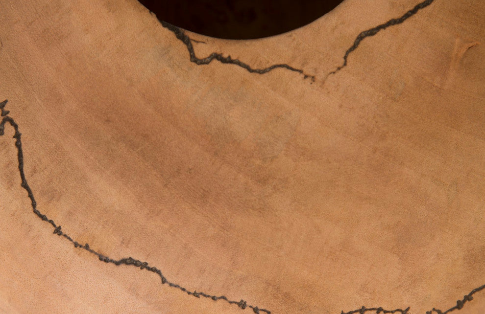 Lightning Vase, Mango Wood, Low