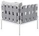 Harmony 7-Piece Sunbrella Outdoor Patio Aluminum Sectional Sofa Set, Gray Gray