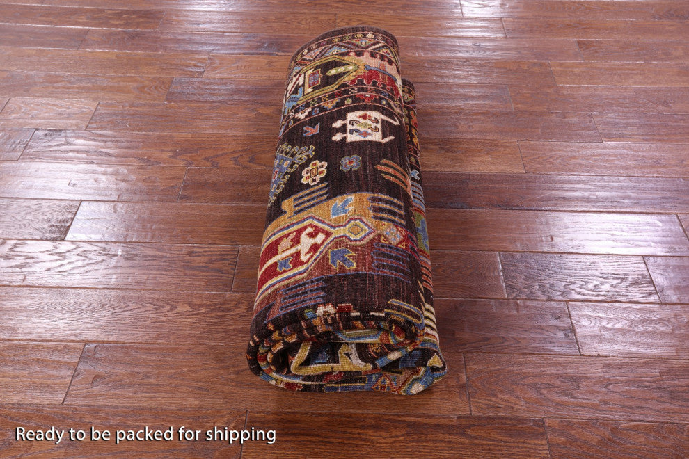 5' 8" X 8' 2" Tribal Fine Serapi Handmade Wool Rug - Q12232