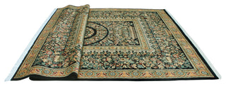 Pak-Persian Dua Black/Light Green Rug, 9'1x12'7