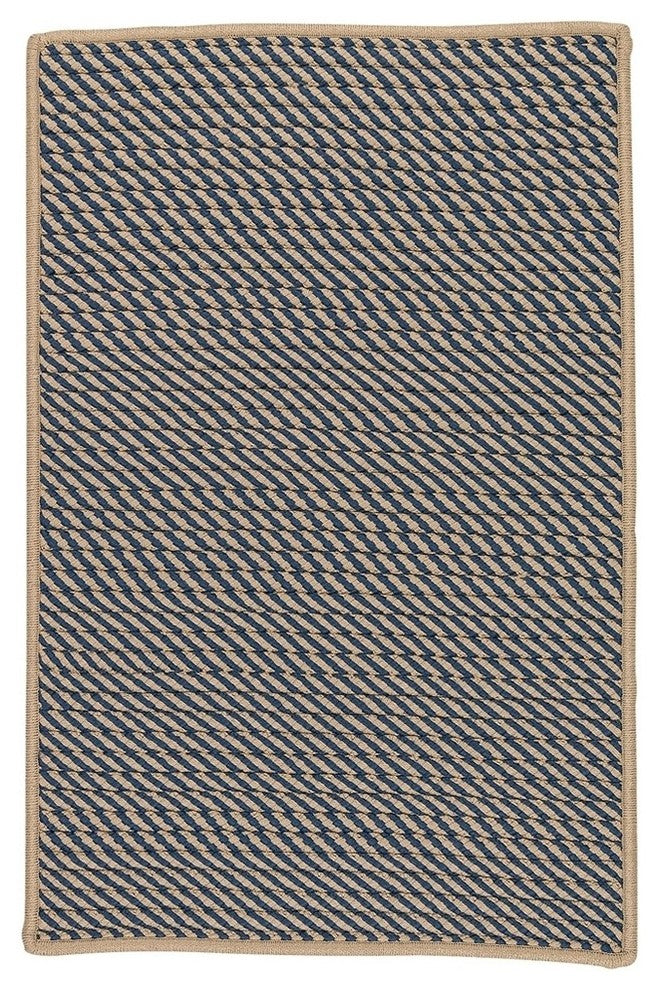 Colonial Mills Point Prim IM53 Blue Indoor/Outdoor Area Rug, Rectangular 2'x4'