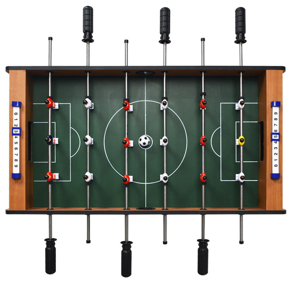 Costway Mini Foosball Table, Soccer Game Table w/ 2 Footballs, Portable Foot