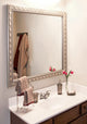 Hillsborough Framed Wall Mirror, Nickel, 28"x60"