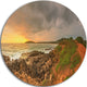 Rocky Romantic Sri Lanka Beach, Beach Disc Metal Artwork, 36"