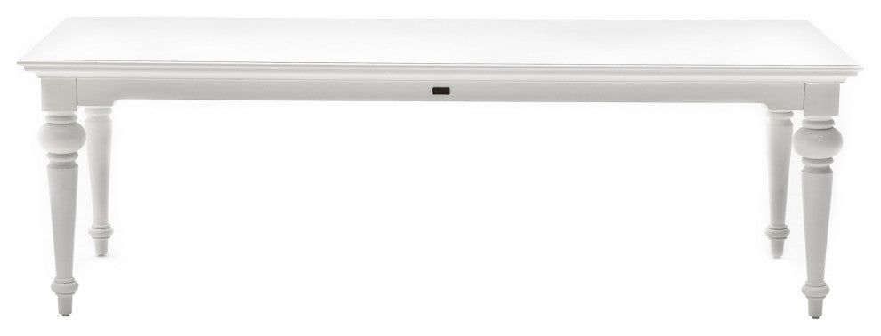 White Modern Farmhouse 94" Dining Table