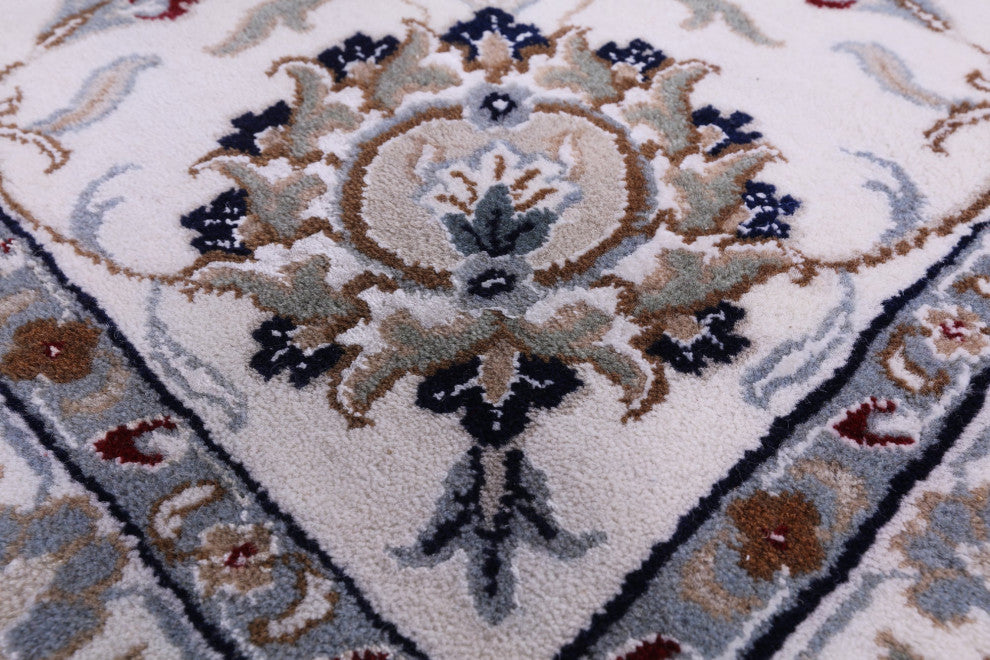 Persian Nain Wool & Silk Hand Knotted Rug 9' 11" X 14' 2" - Q13145