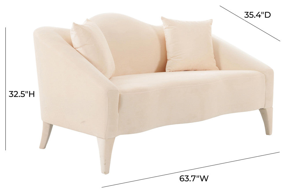 Naya Peche Velvet Loveseat