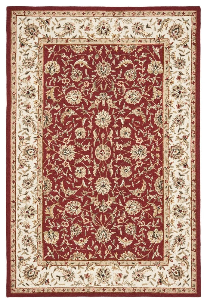 Safavieh Chelsea hk78b Rug, Burgundy/Ivory, 8'0"x8'0" Round