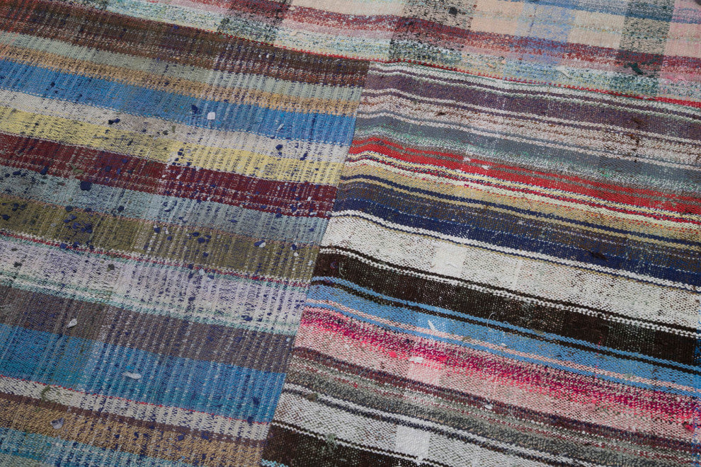 Rug N Carpet - Handmade Turkish 5' 11'' x 8' 11'' Vintage Patchwork Kilim Rug