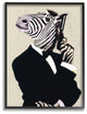 Secret Agent James Bond Zebra, Framed, 24"x30"