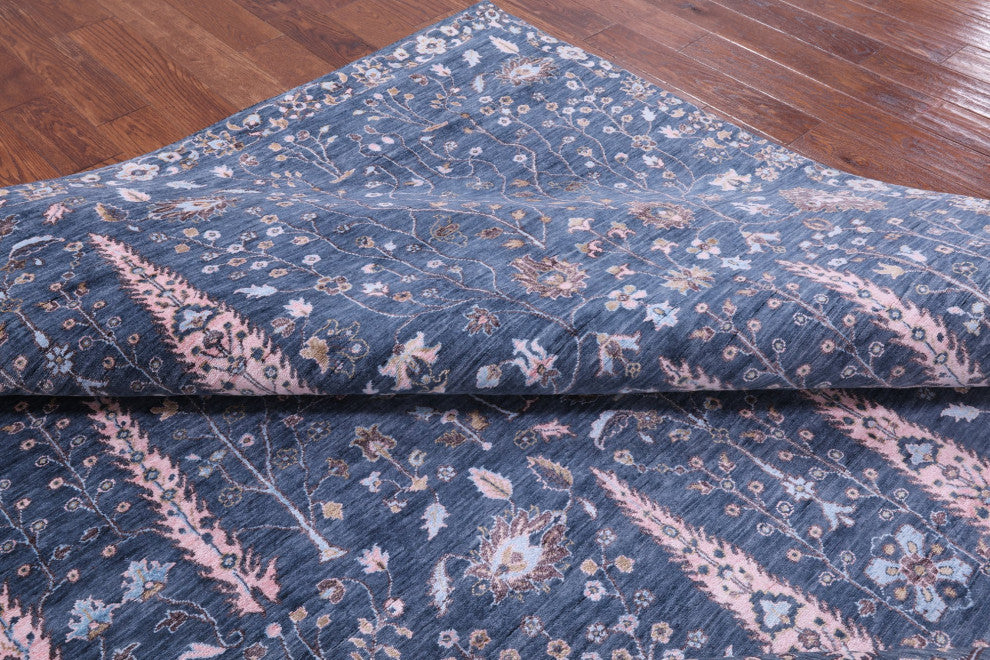Persian Ziegler Handmade Wool and Silk Rug 8' 10" X 11' 10" Q7050