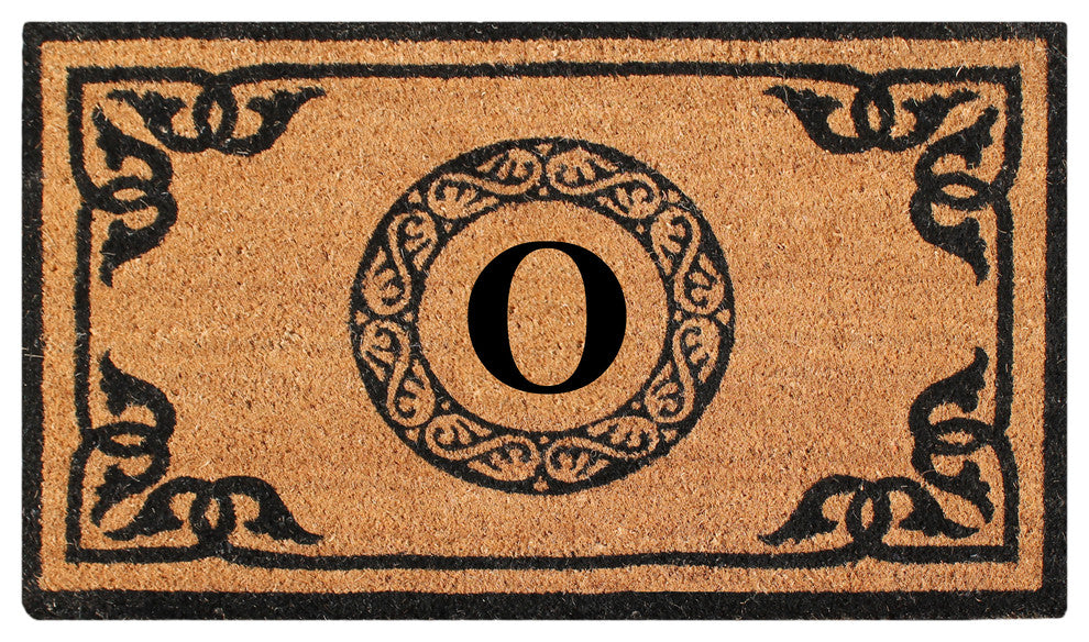 A1HC First Impression Geneva Monogrammed Entry Doormat 24"x39", O