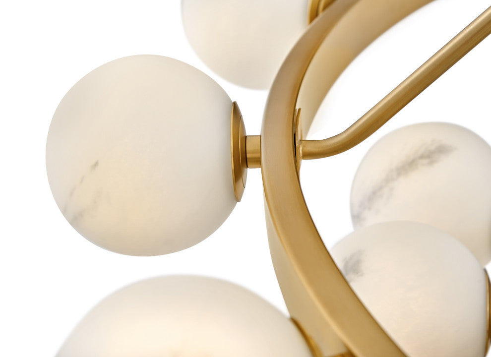 Fredrick Ramond Selene Chandelier, Lacquered Brass, Extra Large