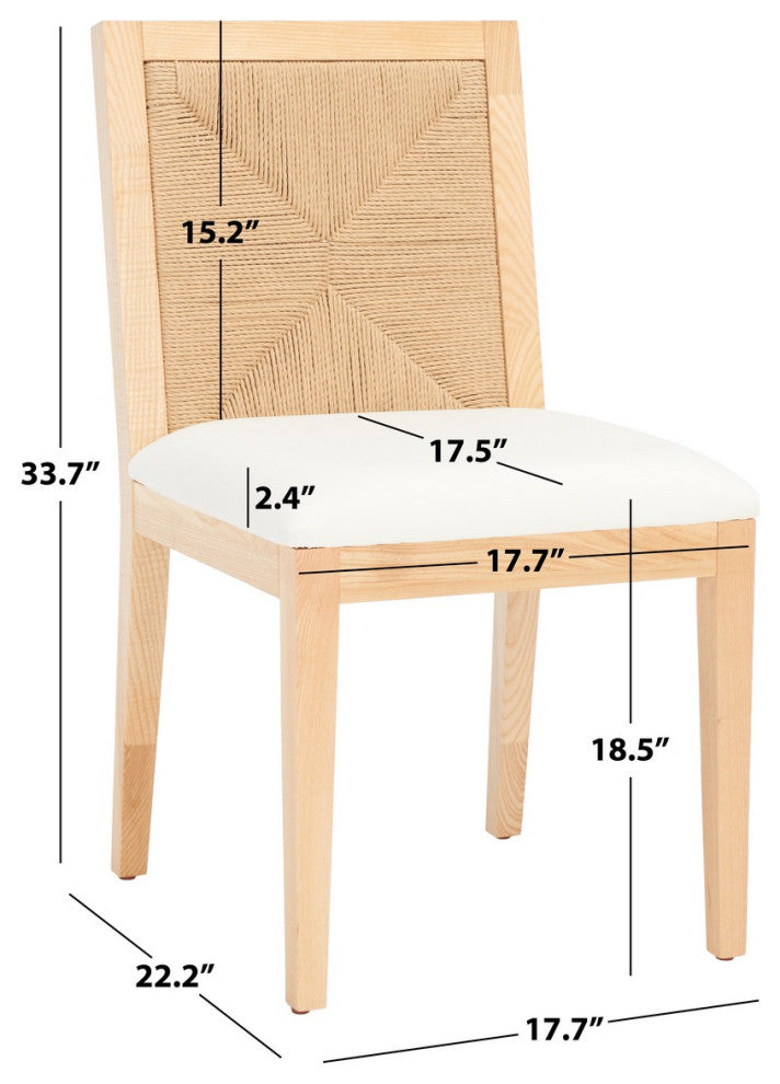 Safavieh Couture Emilio Woven Dining Chair, Natural