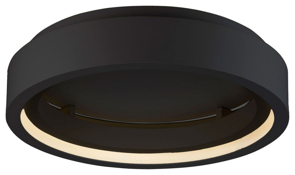 ET2 E35101 iCorona 23"W LED Flush Mount Drum Smart Ceiling - Black
