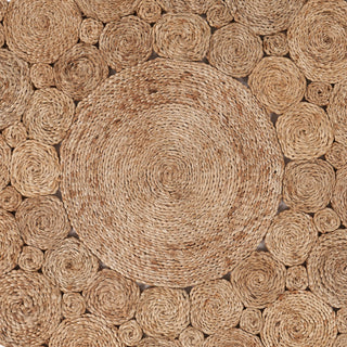 Dazzling Concentric Boutique Organic Jute Rug, 7'6" Round