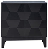 Mabel 2-Door Accent Cabinet With Adjustable Shelves, Black