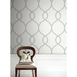 Laurel Leaf Ogee Wallpaper