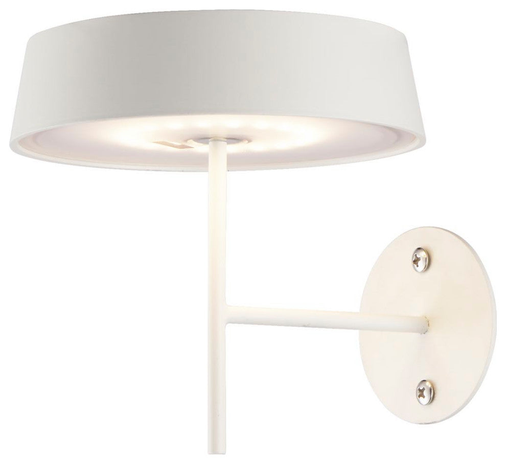 Alessandro Volta Portable Battery Wall Sconce, White